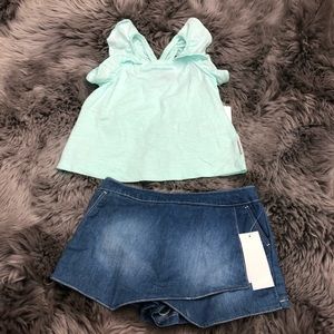 Calvin Klein Jeans | Girls 2 Piece Summer Set | Turquoise & Blue | Various Sizes